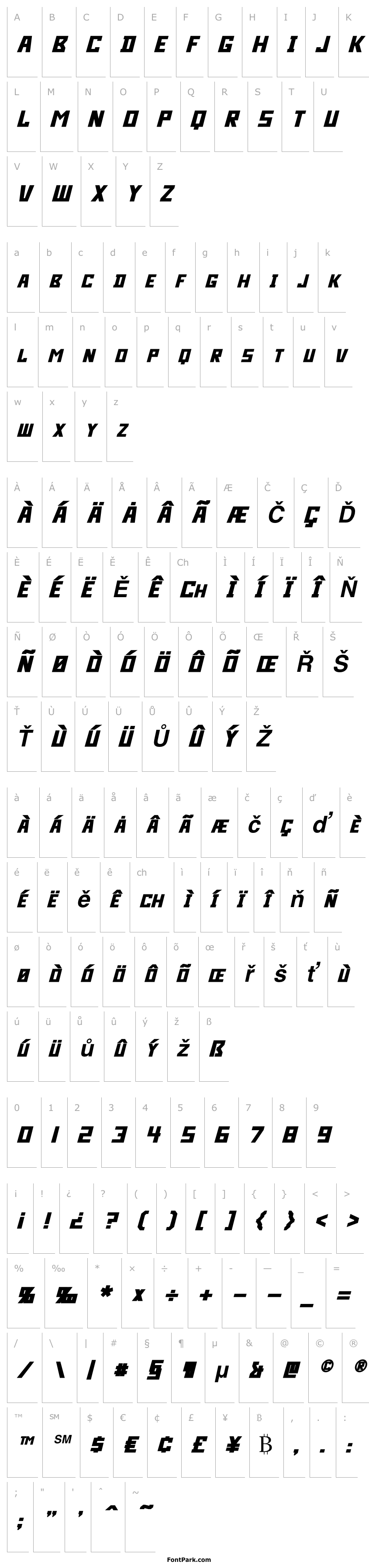 Přehled Bidan Bold Italic