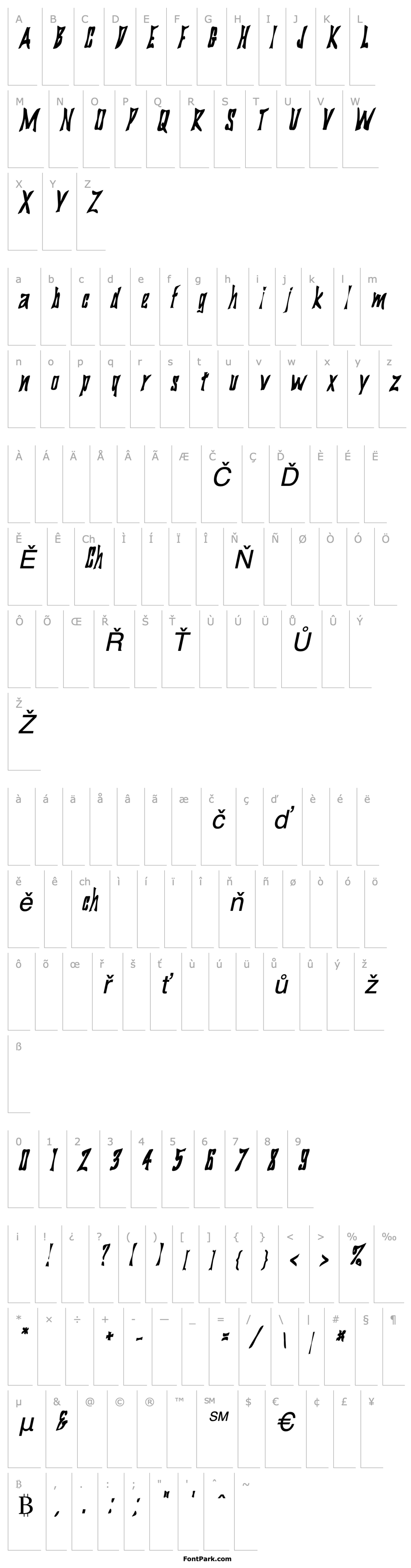 Přehled BigDaddyCondensed Oblique