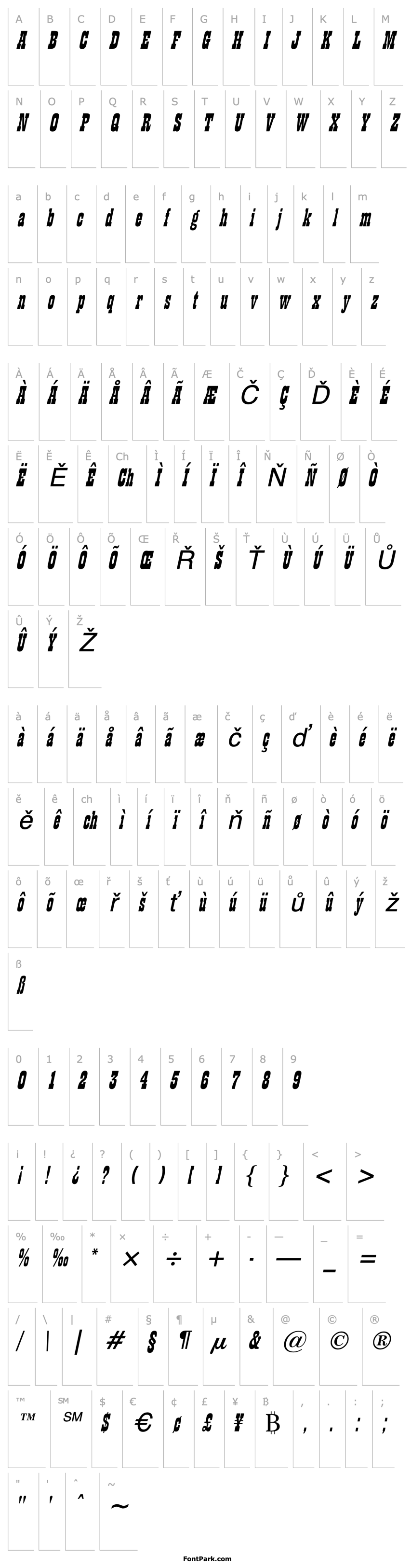 Přehled Billboard 11 Italic