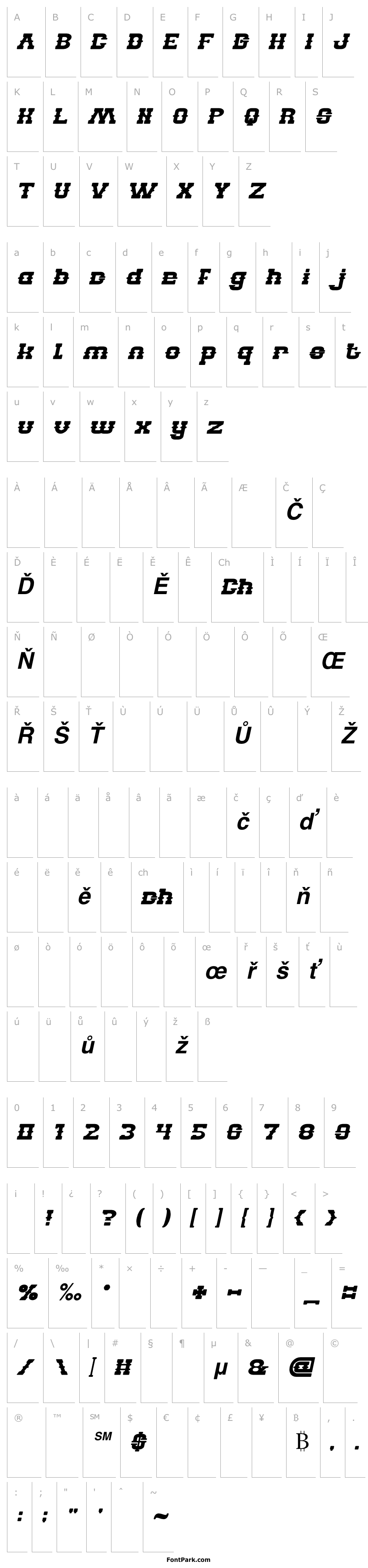 Přehled BILLY THE KID Bold Italic