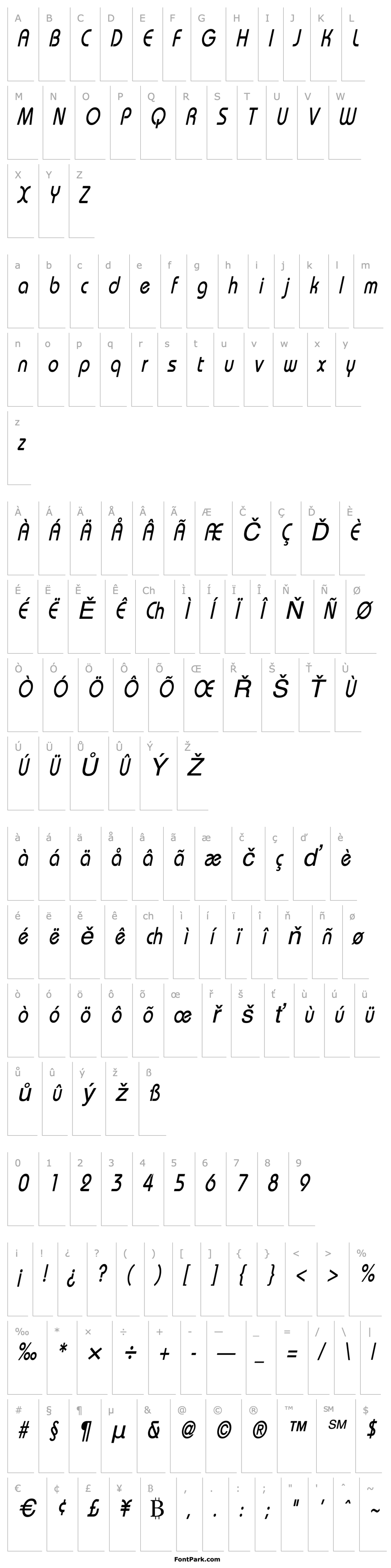 Overview Bimini Condensed Italic