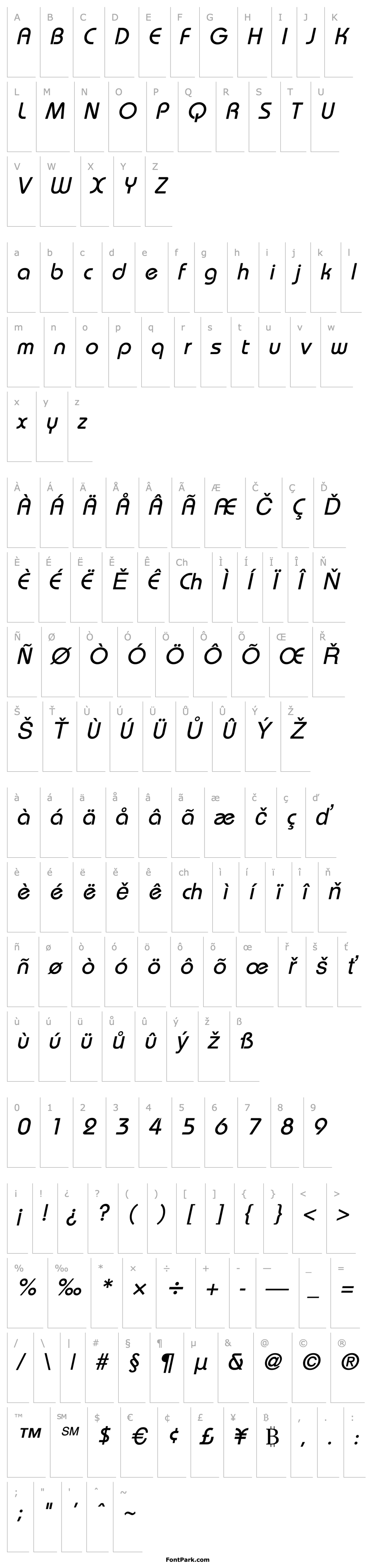 Overview Bimini Italic