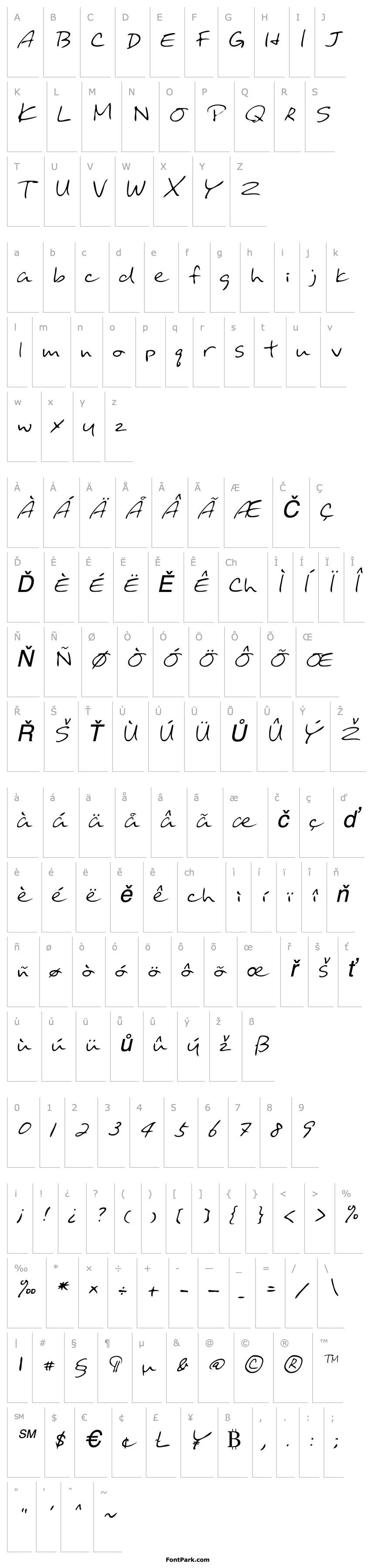 Overview BinghamsHand Italic