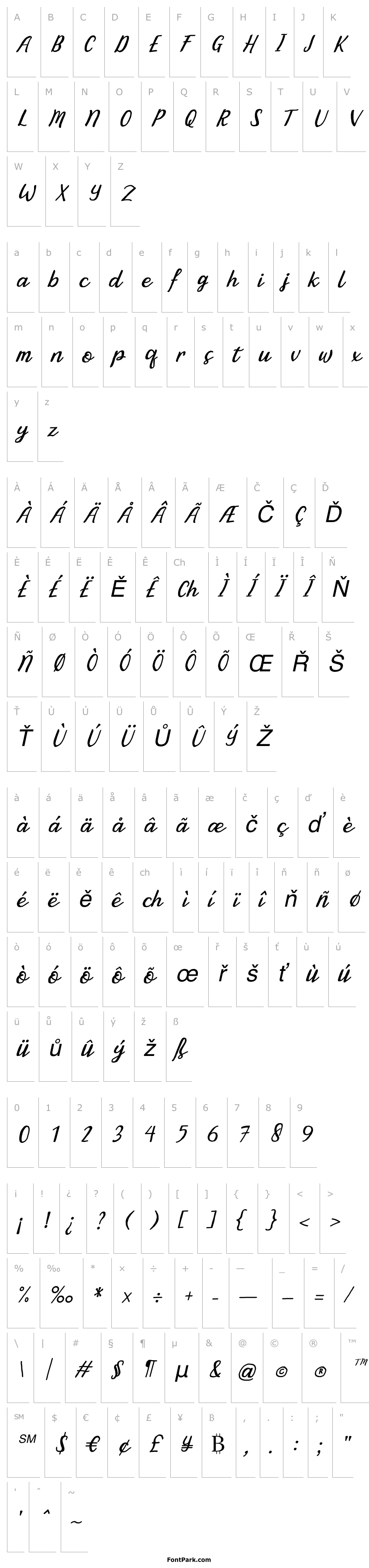 Přehled Bintar Italic