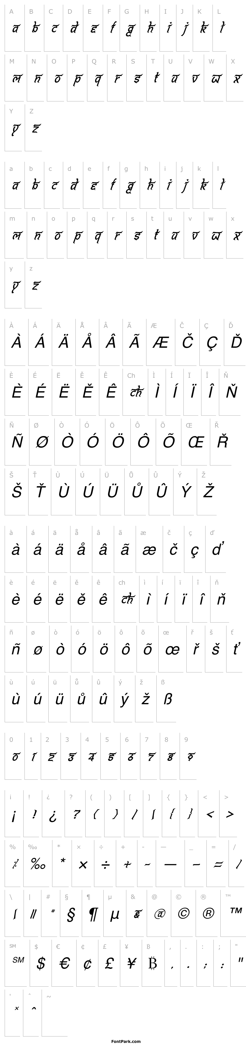 Přehled Bitling shivom Italic