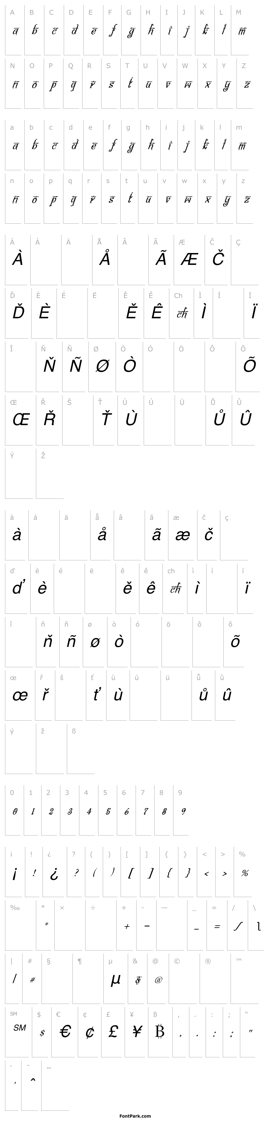 Přehled bitling Sravi Italic