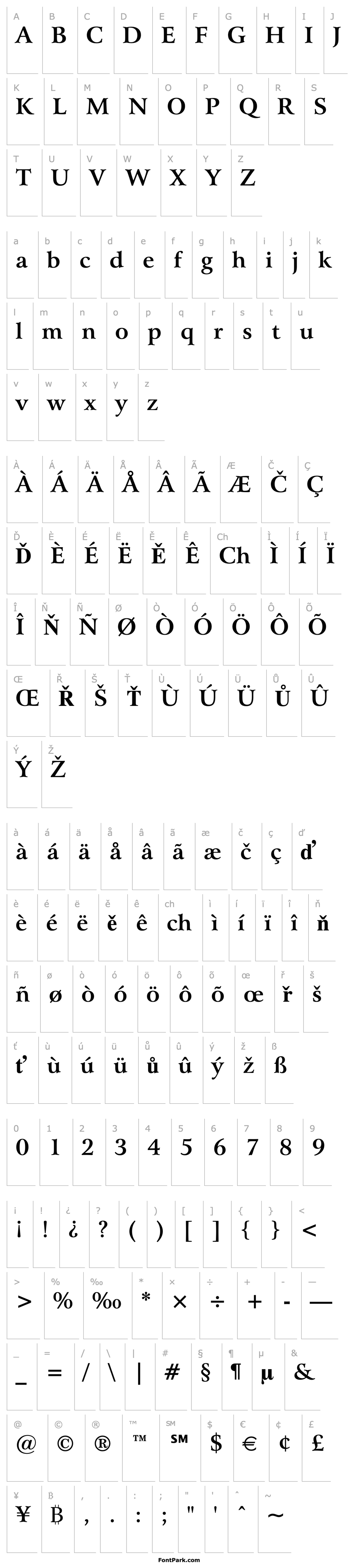 Přehled Bitstream Arrus Bold BT