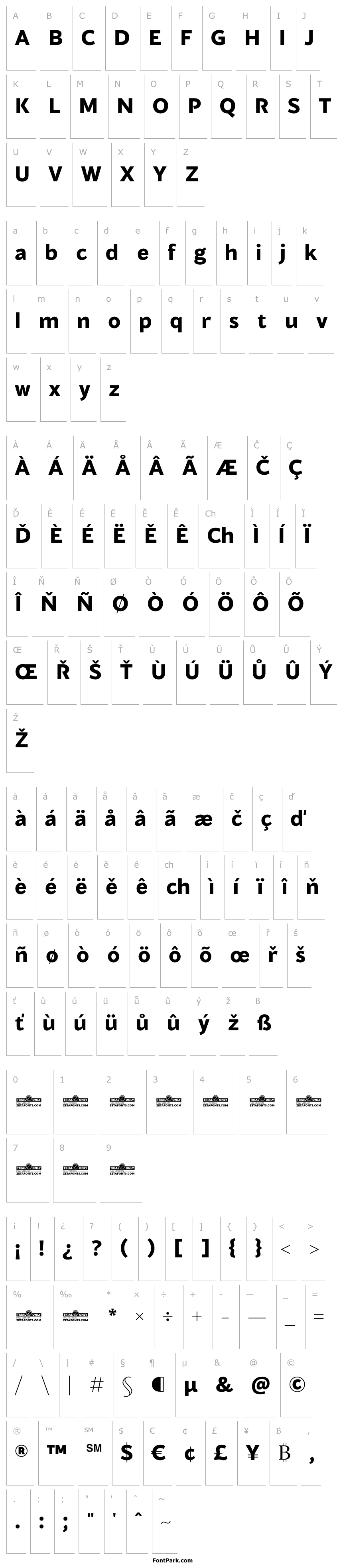 Overview Blacker Sans Trial Extrabold