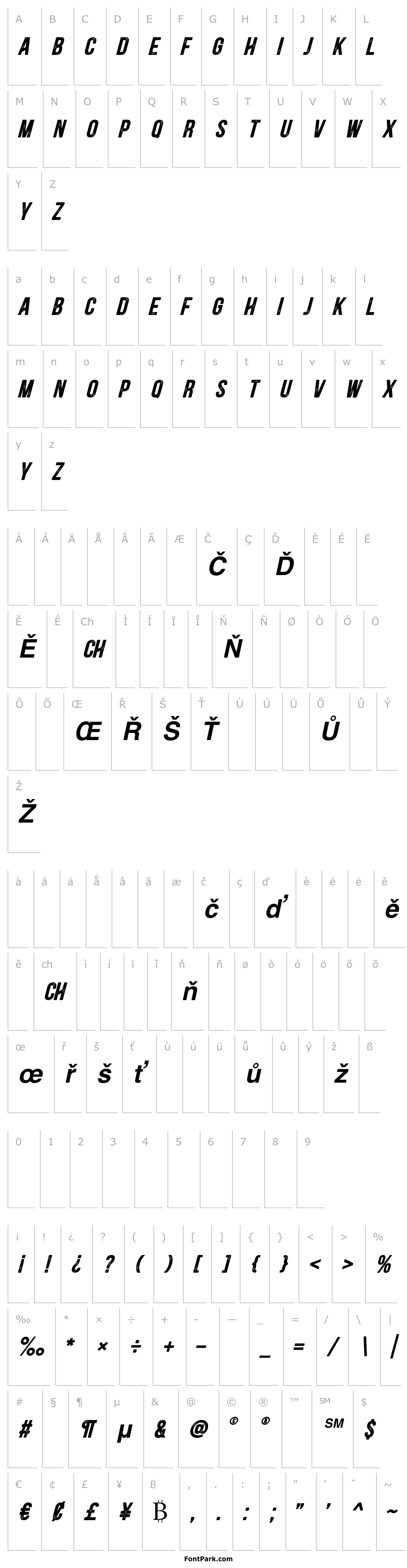 Overview BlacksideRustBold-Italic