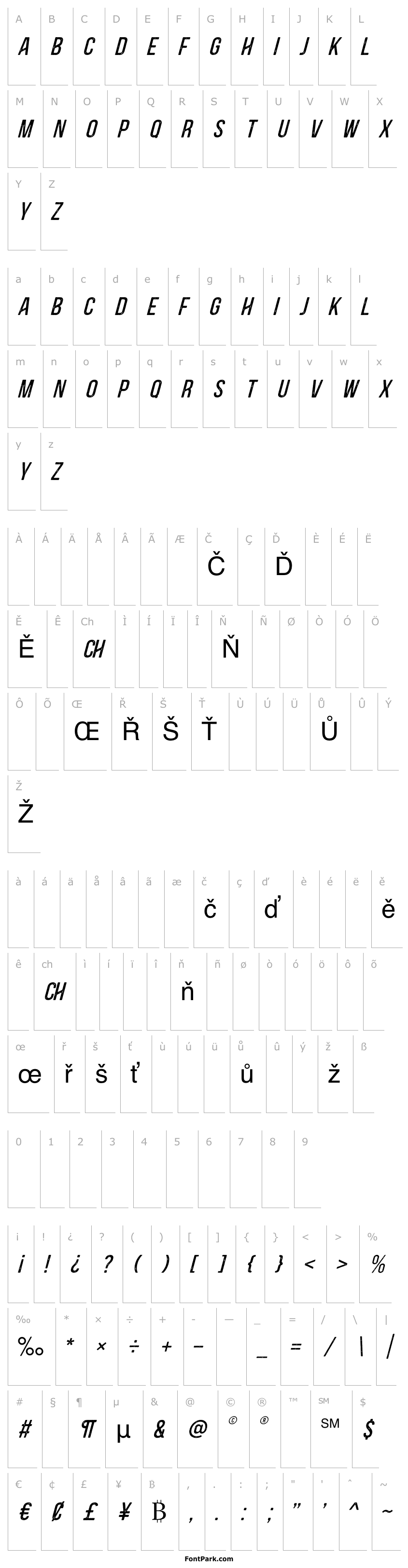 Přehled BlacksideRustItalic
