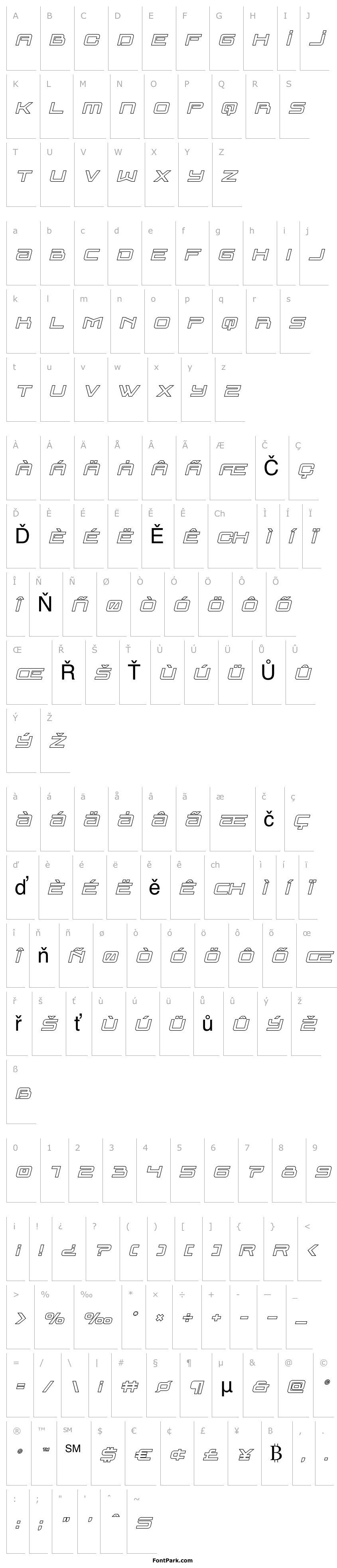 Přehled Blade Singer Outline Italic