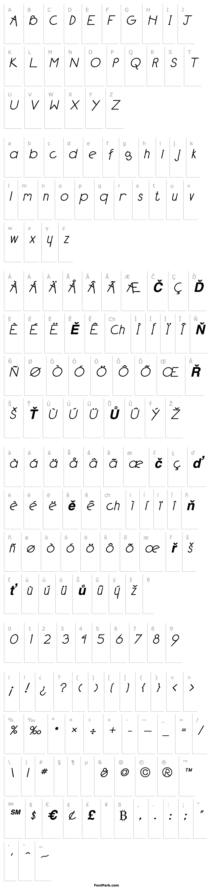 Overview Blarney Bold Italic