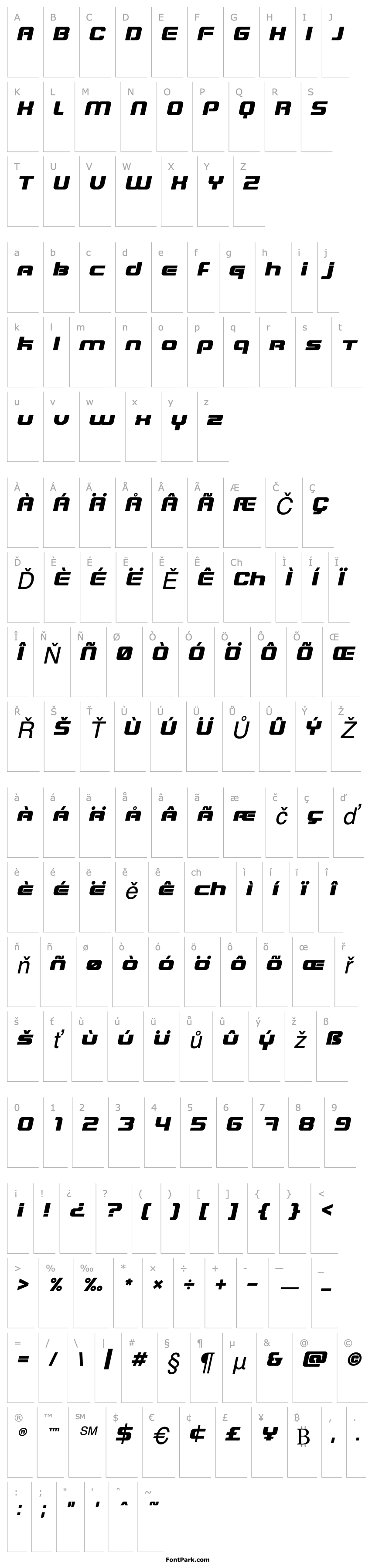 Přehled Blaster Infinite Italic