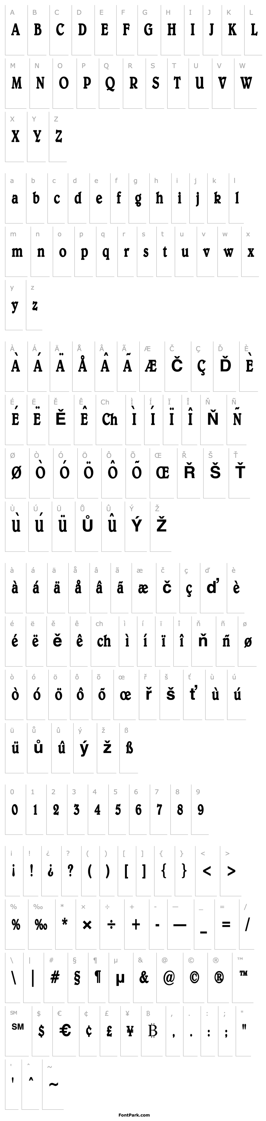 Přehled Blew Condensed Bold