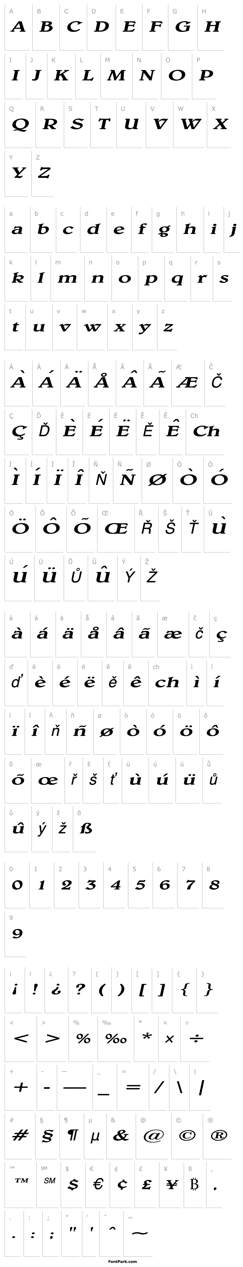 Přehled Blew Extended Italic