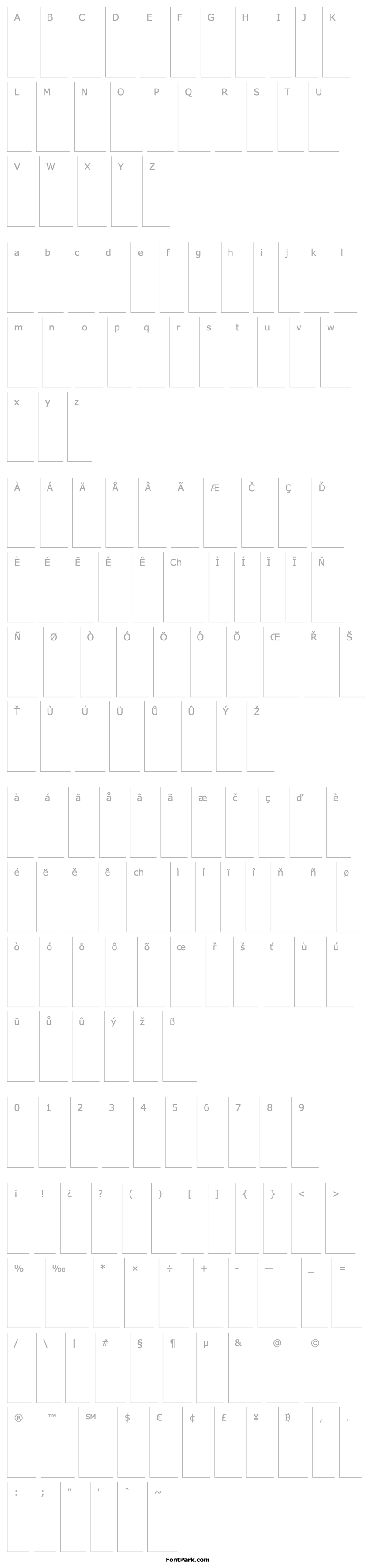 Overview BlissCaps-LightItalic