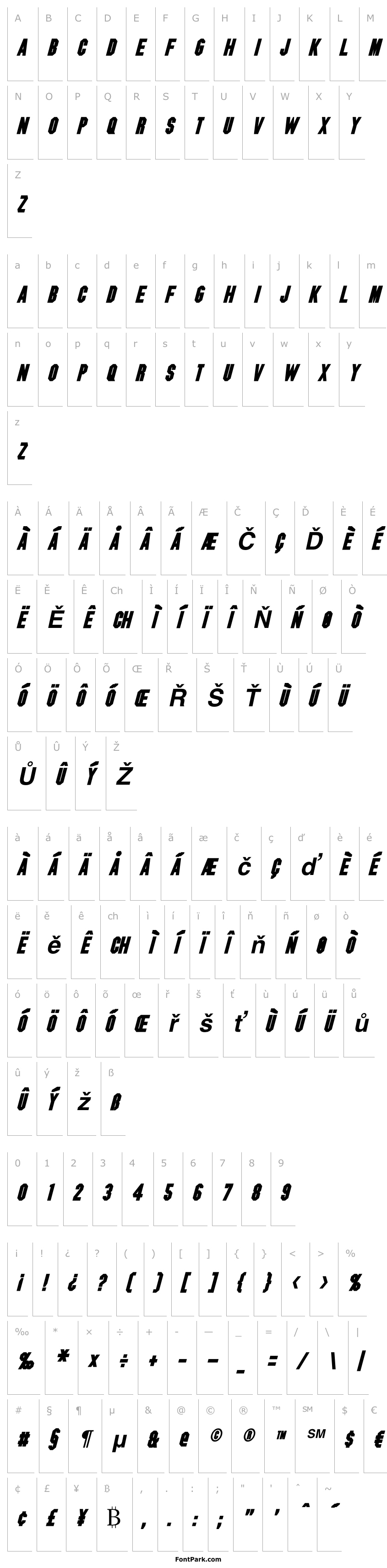 Overview Blitzwing Bold Italic