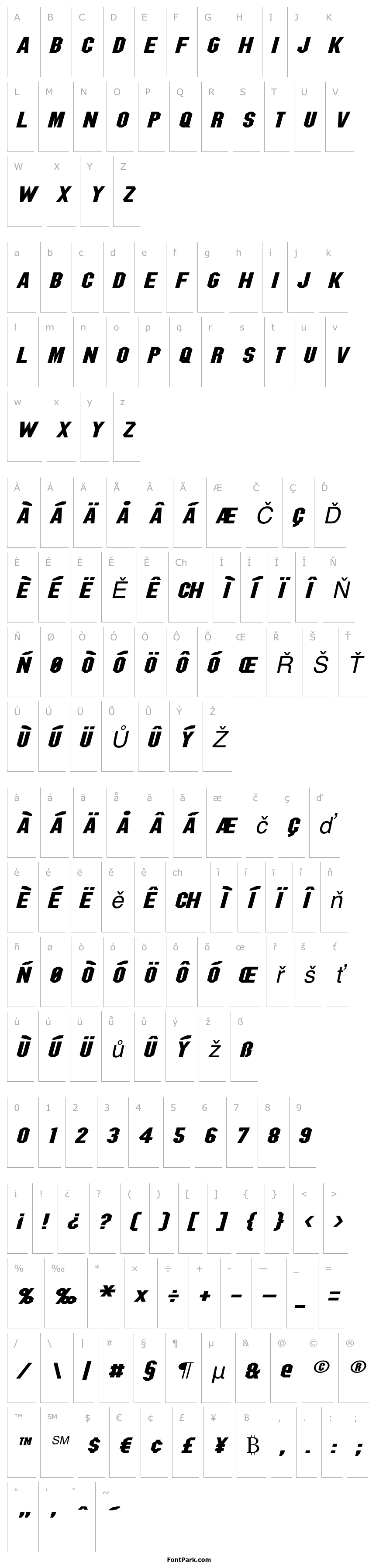 Overview Blitzwing Expanded Italic