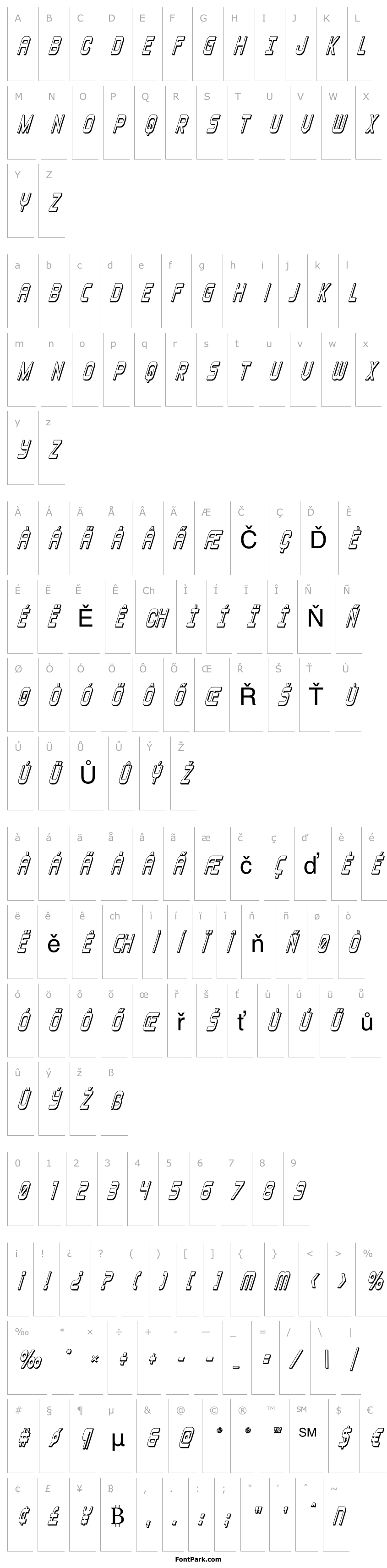 Přehled Blizzard Shaft 3D Italic