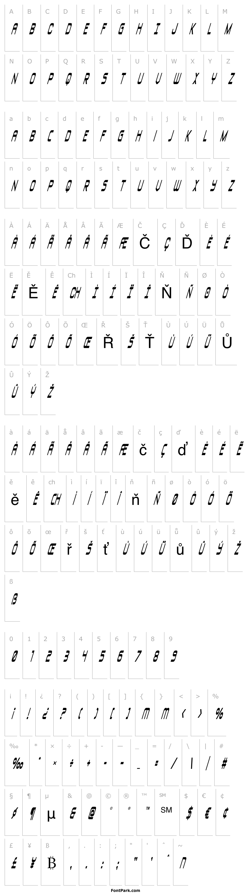 Overview Blizzard Shaft Condensed Ital