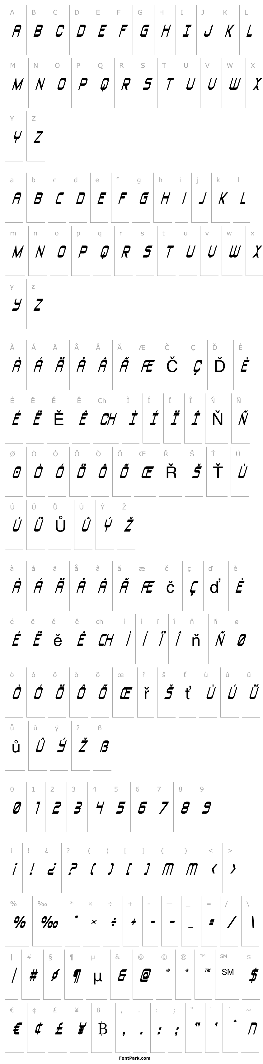 Overview Blizzard Shaft Expanded Italic