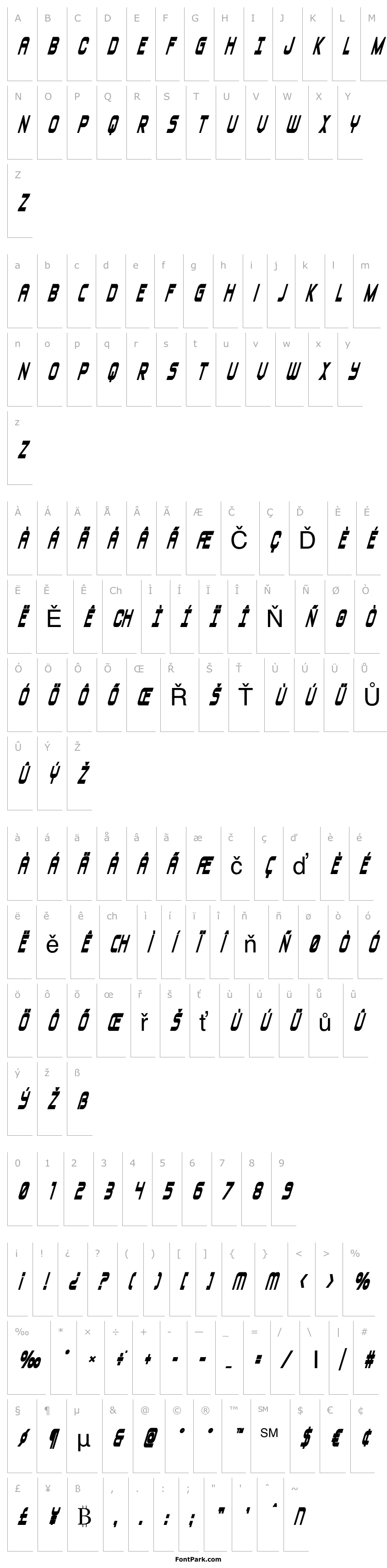 Overview Blizzard Shaft Heavy Italic
