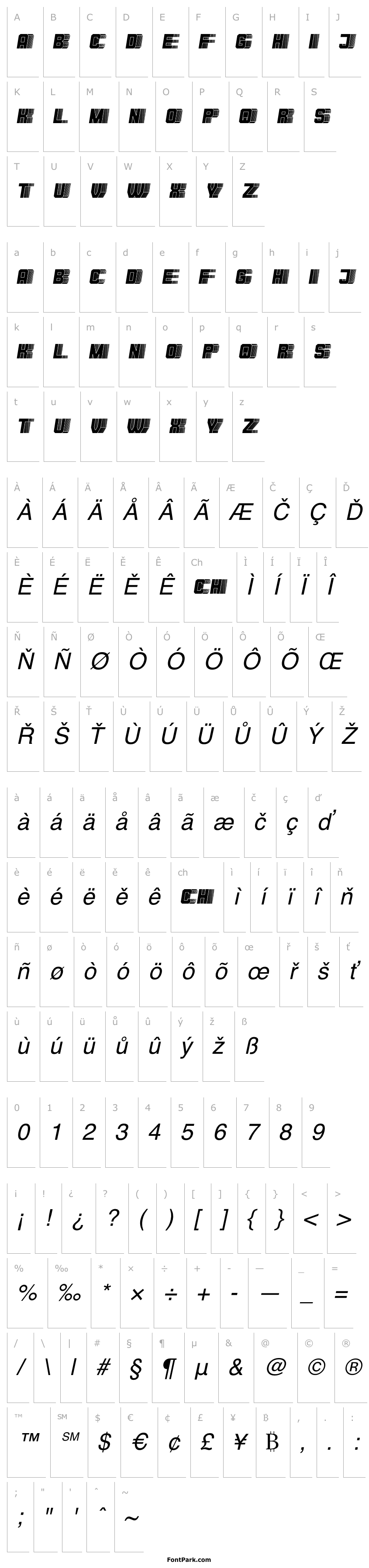 Přehled Blocchi Italic