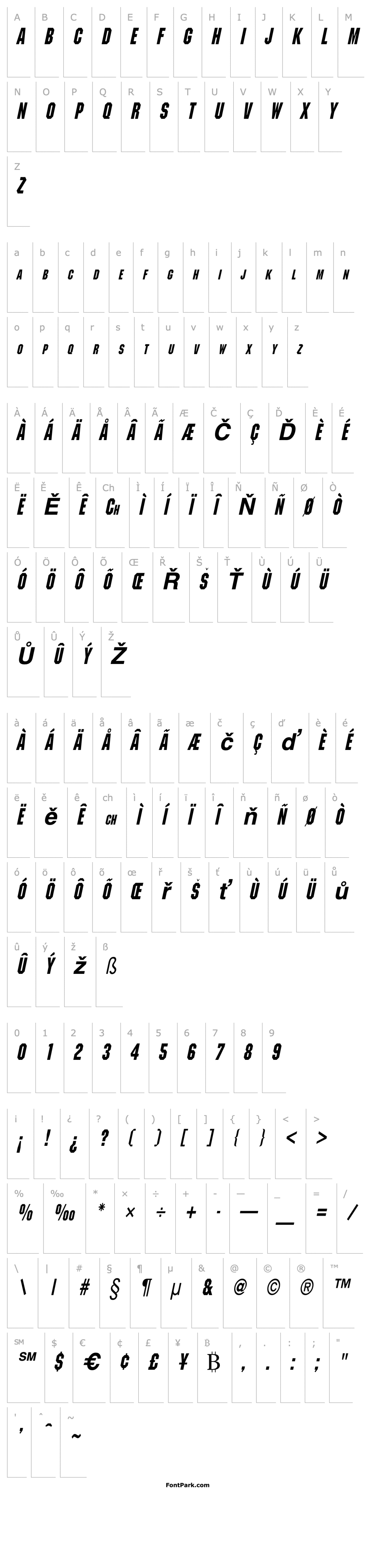 Overview Block Condensed BoldItalic