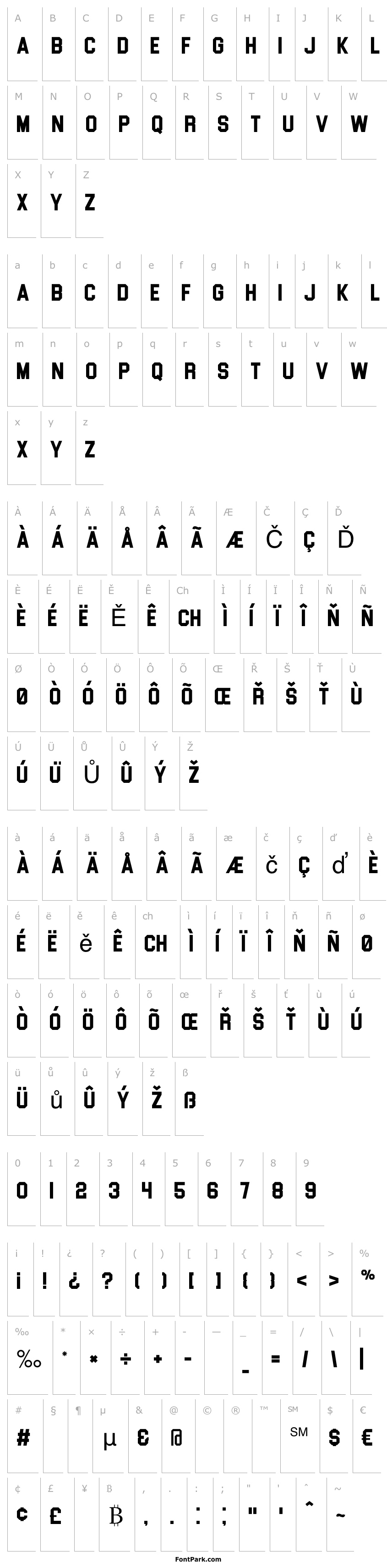 Přehled Blockletter