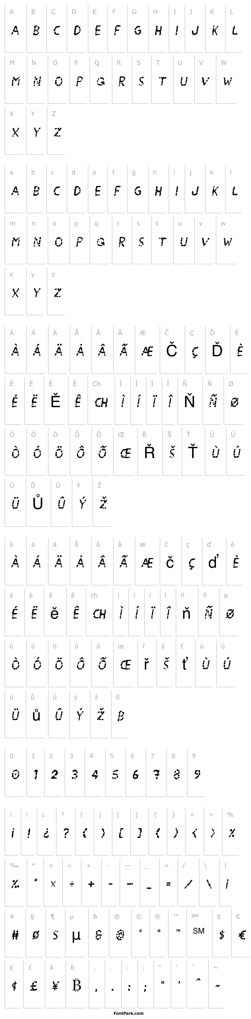 Přehled Blood Drenched Semi-Italic