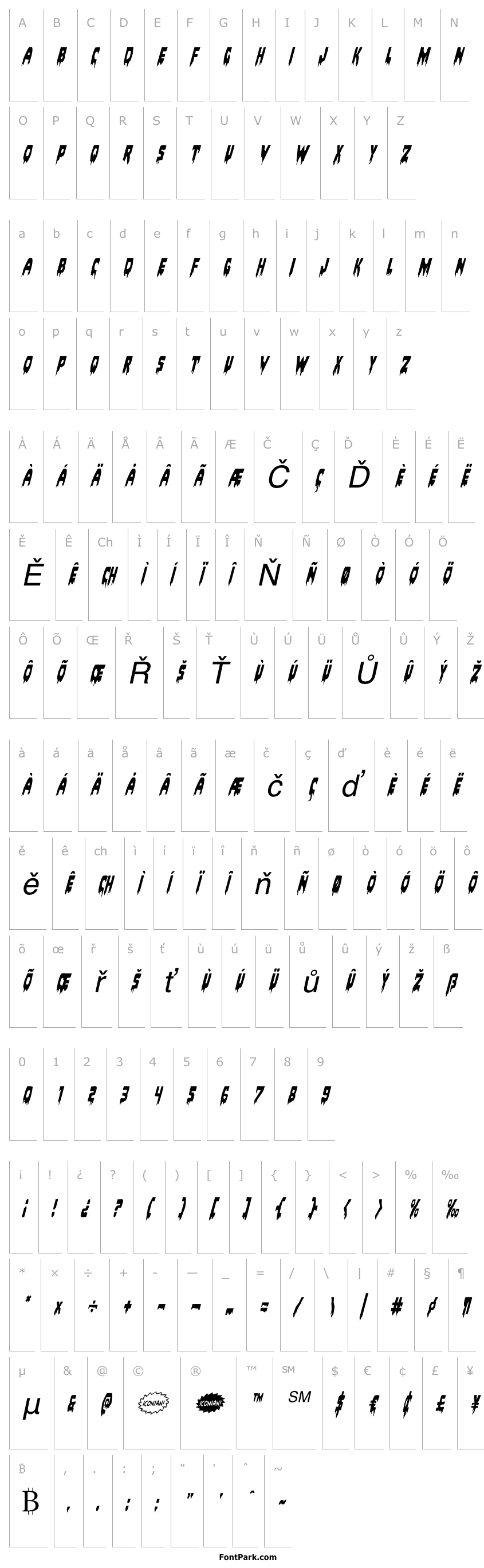 Overview Bloodlust Condensed Italic