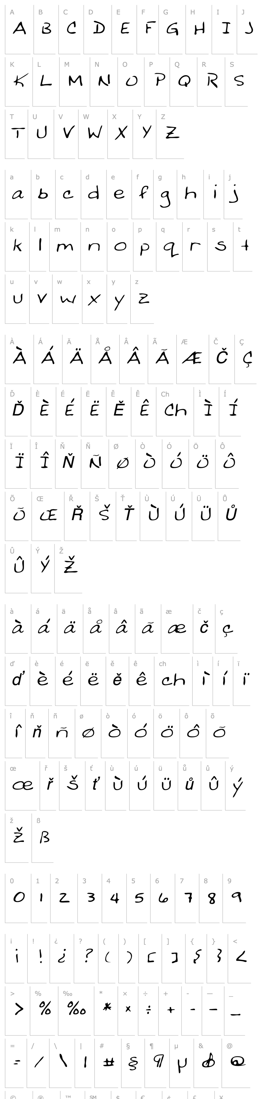 Overview BobbiesHand Italic