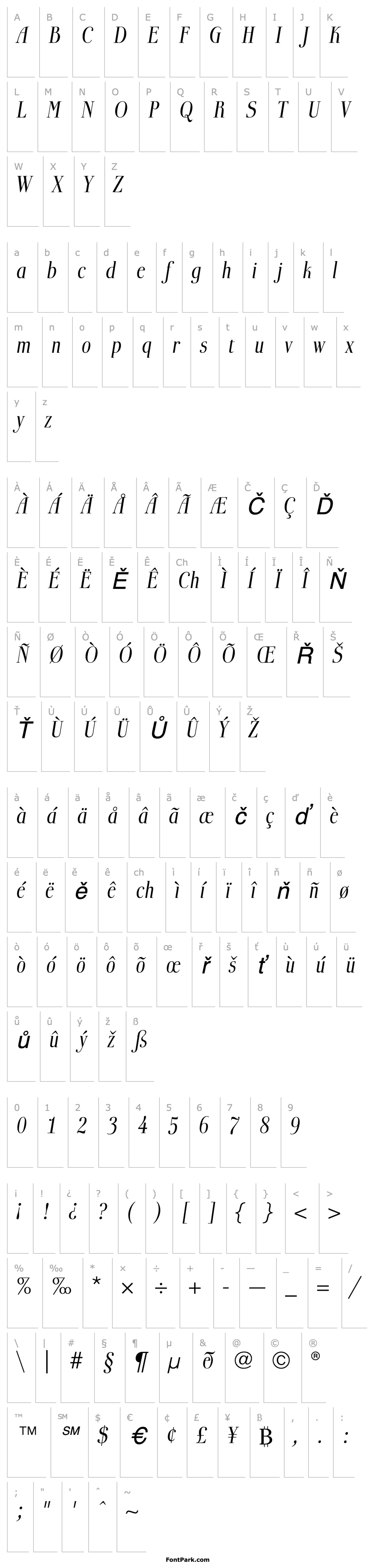 Přehled BoberiaLL Italic