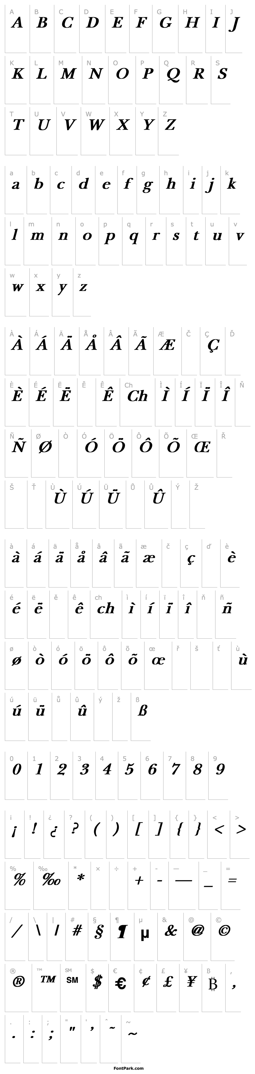 Overview Bobson Bold Italic