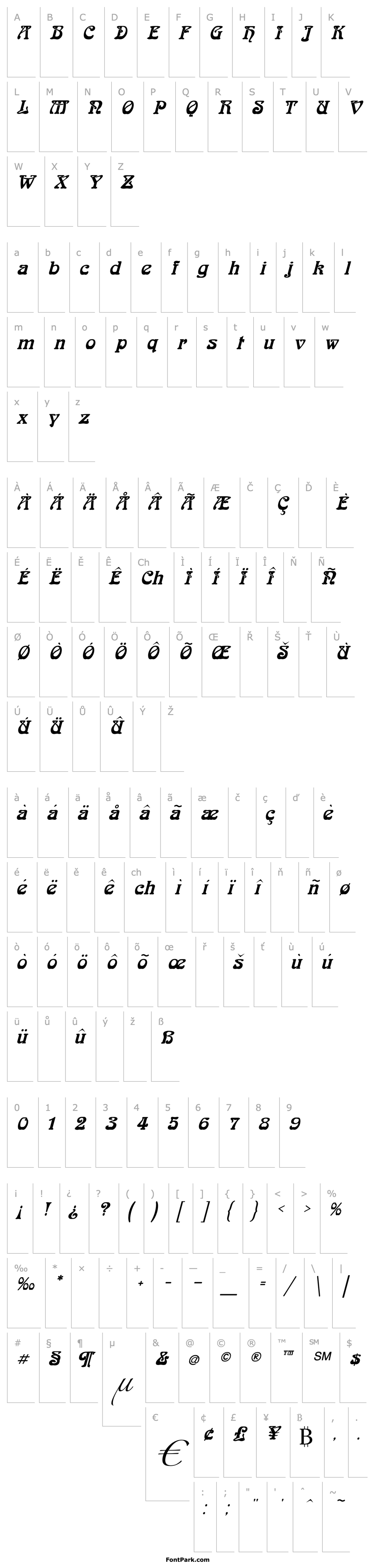 Overview Bockloo Italic