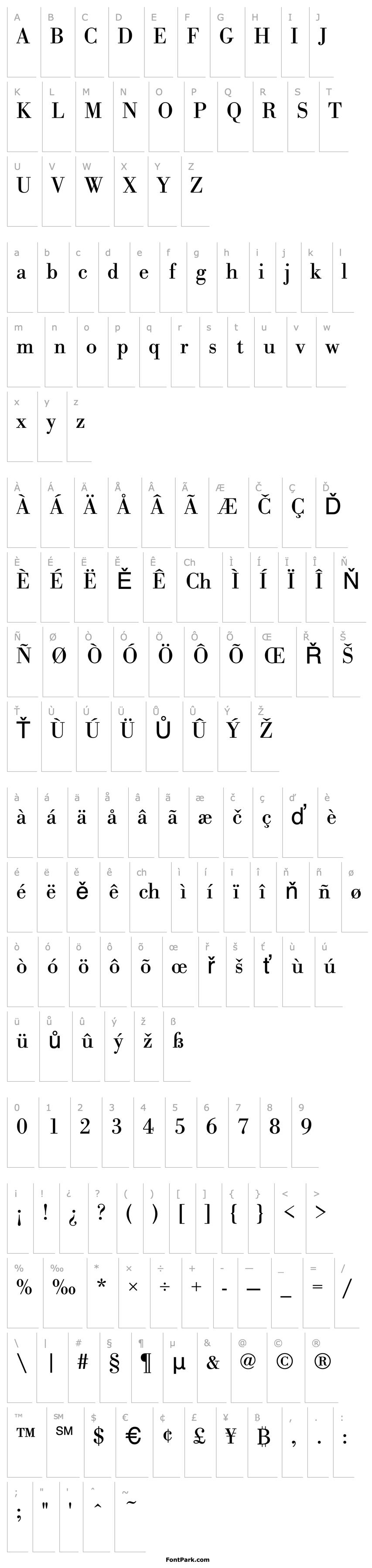 Overview Bodoni Antiqua URW