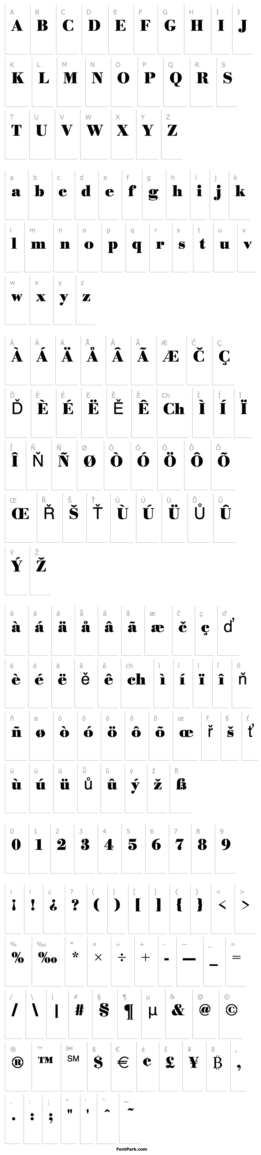 Overview Bodoni_Becker_Stencil_Bold