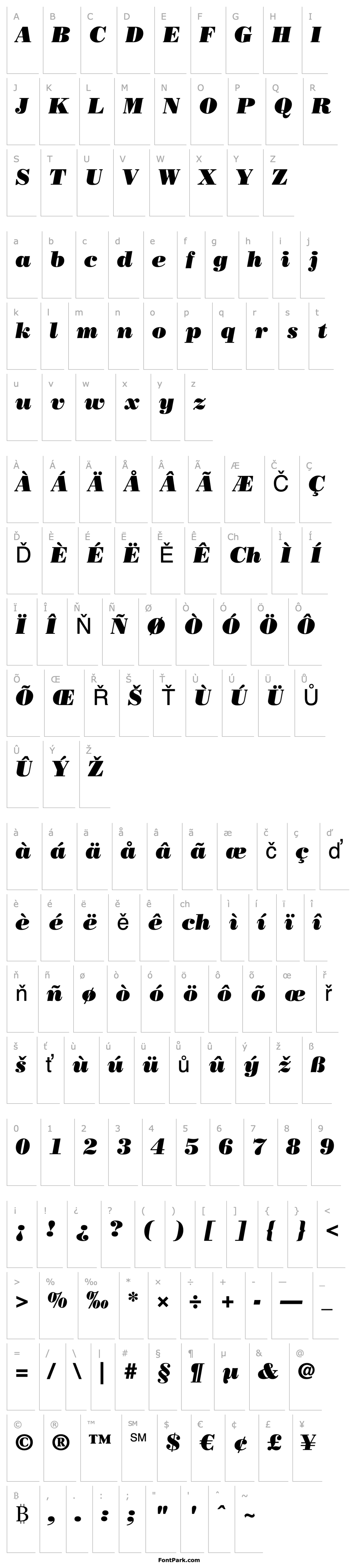 Overview Bodoni LT Poster Italic