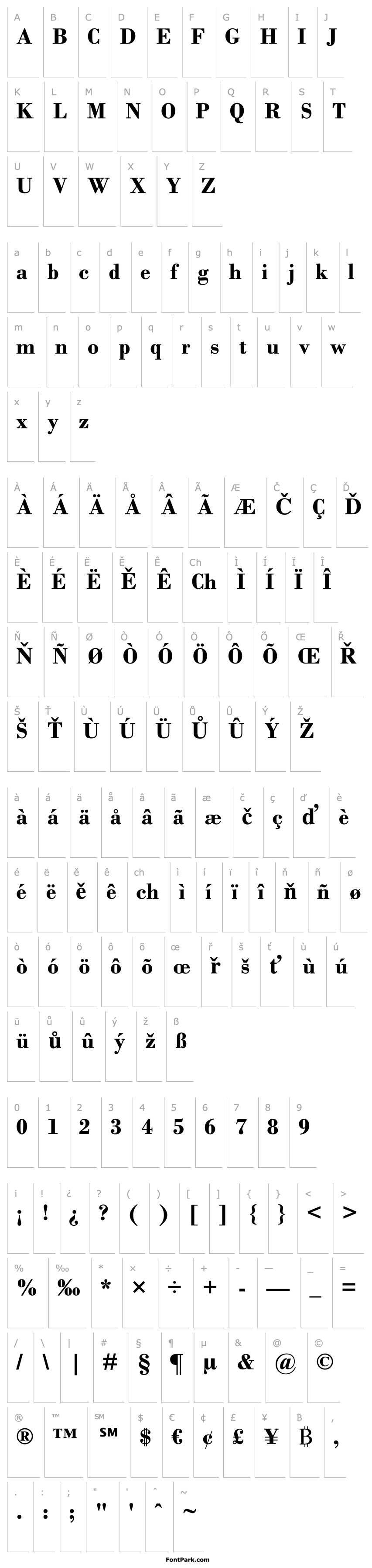 Overview Bodoni MT Bold