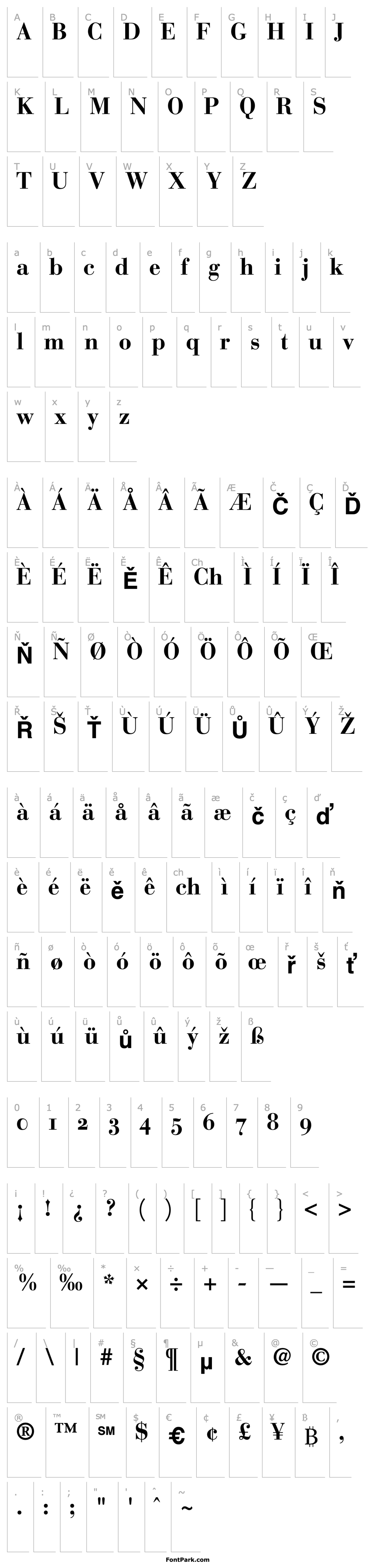 Overview Bodoni Recut OldStyle SSi Bold