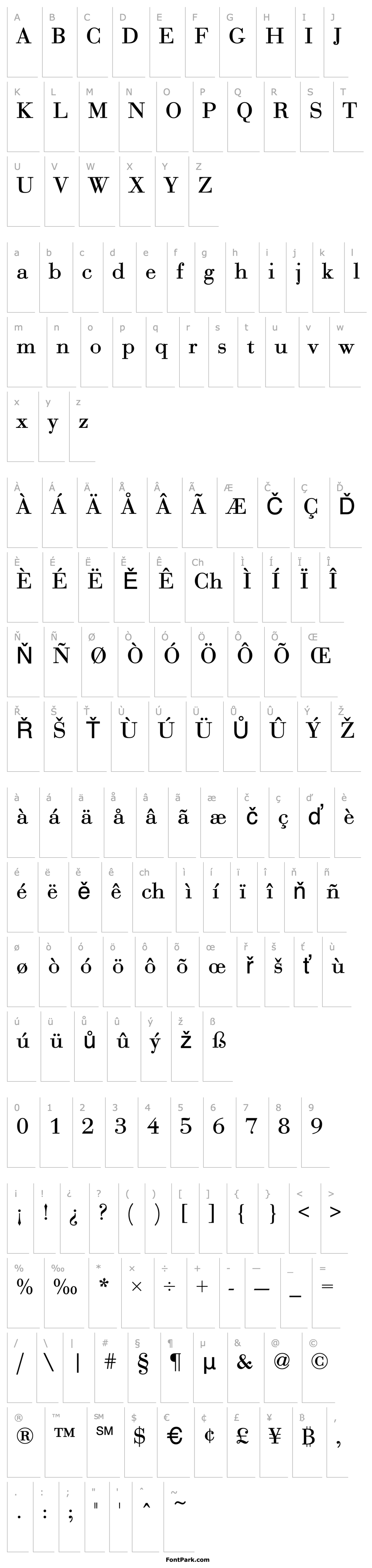 Overview Bodoni Regular