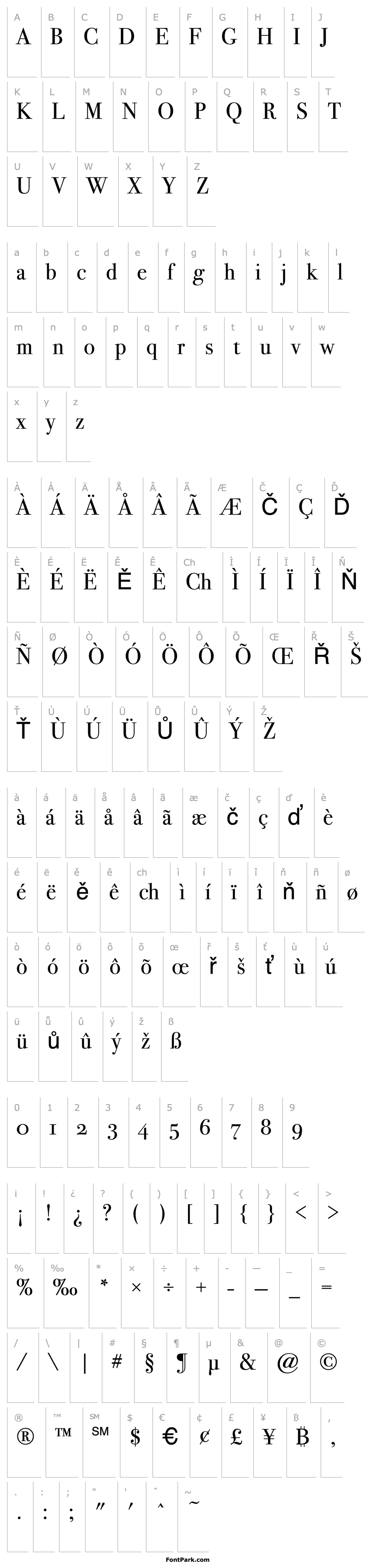 Overview Bodoni SvtyTwo OS ITC TT Book