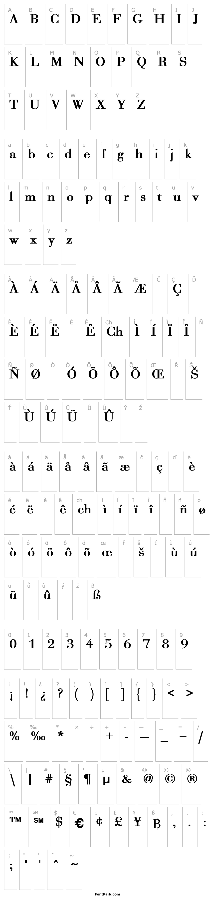 Overview Bodoni2  Bold