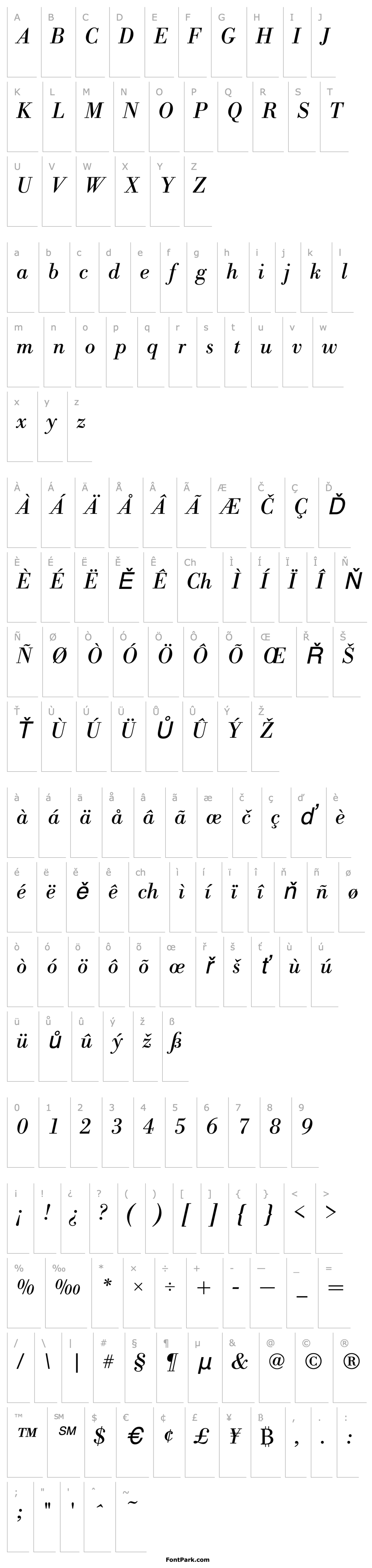 Overview BodoniIbmTReg Italic