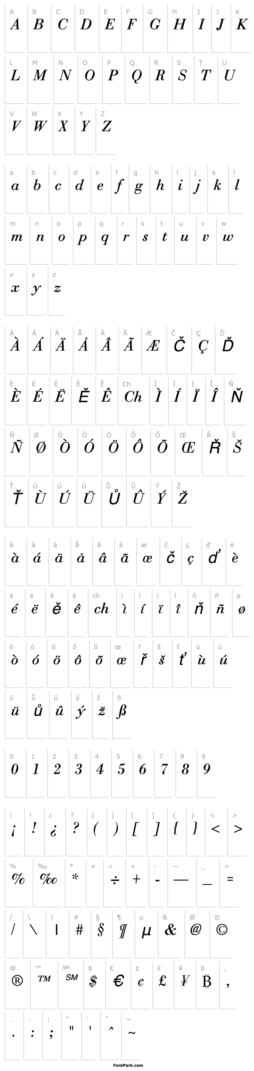 Overview Bodonoff Italic