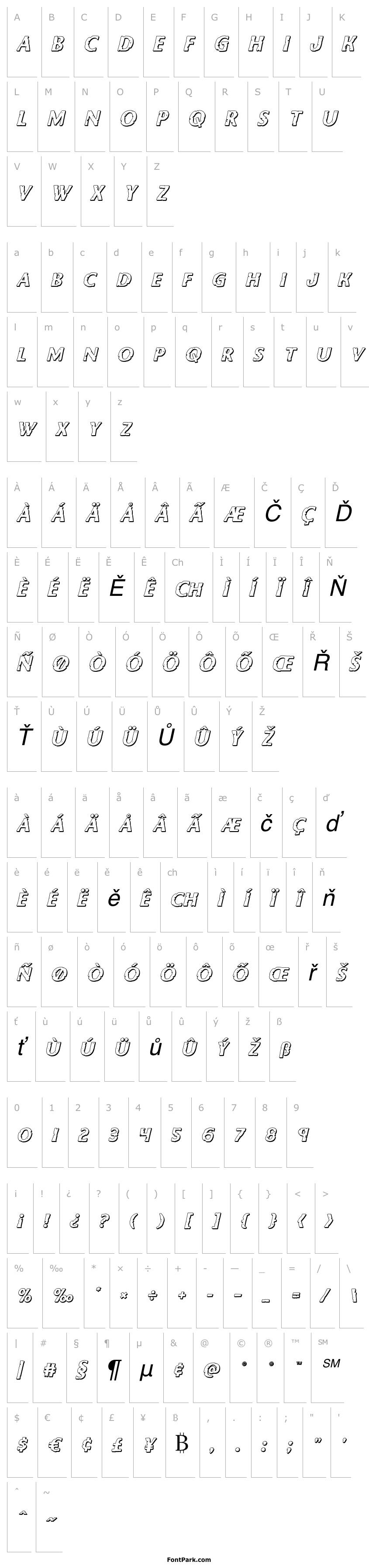 Overview Body Swipers 3D Italic