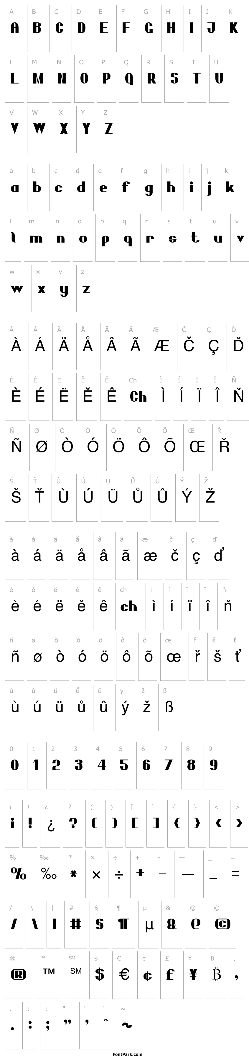 Přehled Bold Sans Serif 7