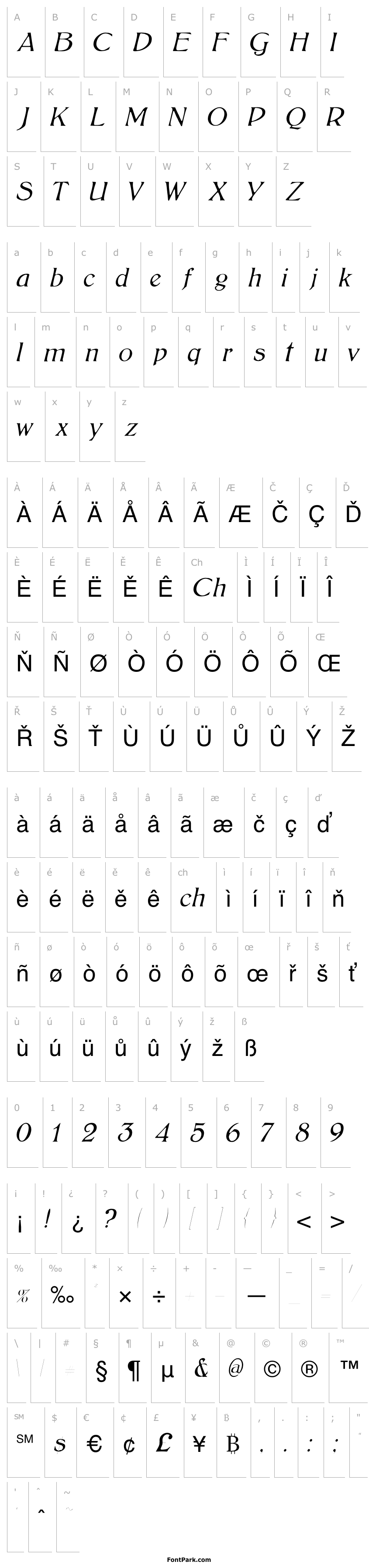 Přehled BoltonLightItalic