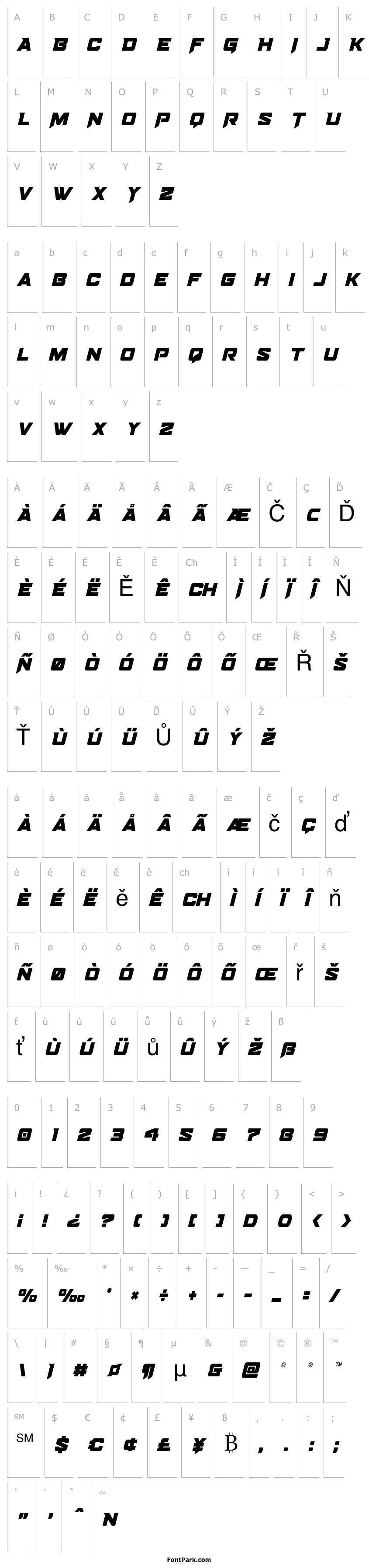 Přehled Bomber Escort Condensed Italic