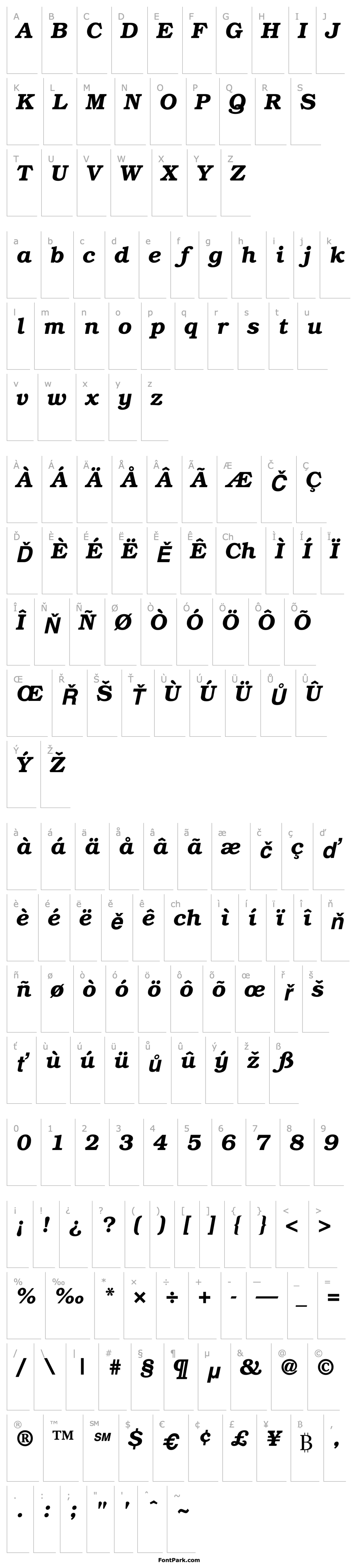 Overview BookwomanSH Demi Italic